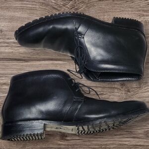 Cole Haan Black Leather Chukka Boots Men 8M Waterproof C09861